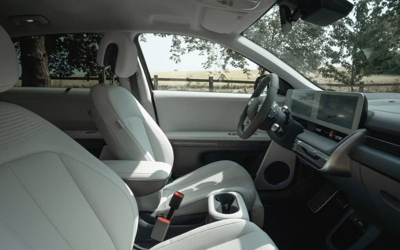 Hyundai Ioniq 5 offers a quiet cabin, spacious interior, and easy access