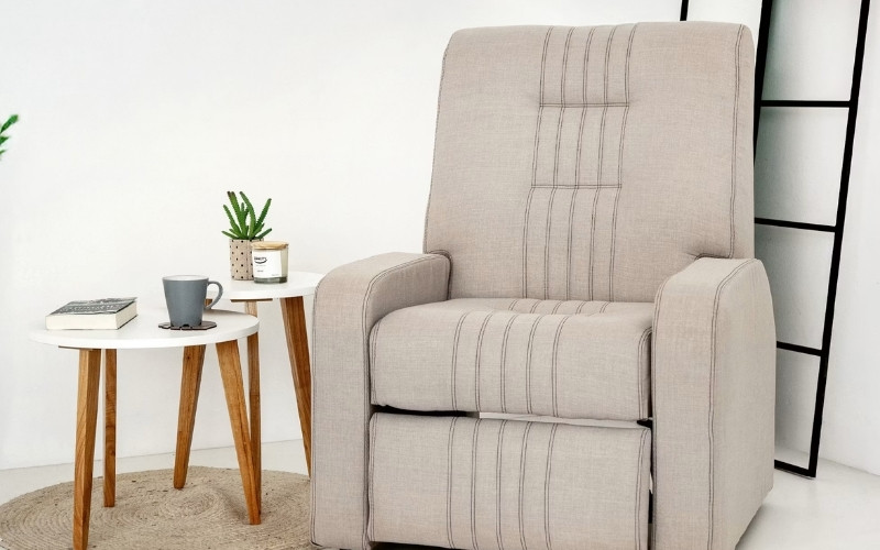 Power lift recliner helps seniors stand up safely with gentle lifting support